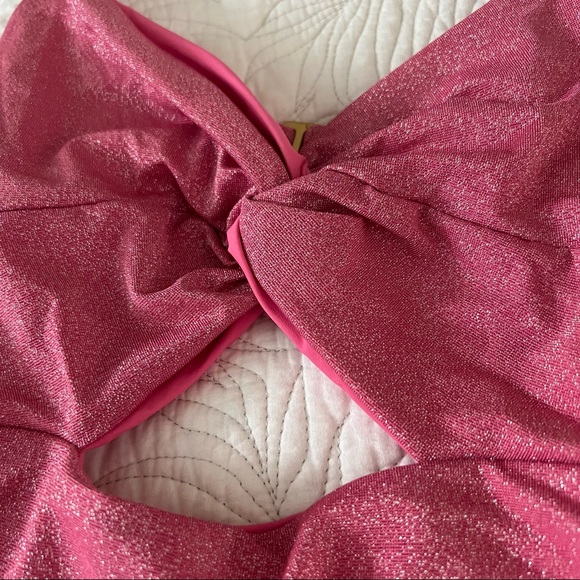 L*space Limited Edition Pink Shimmer Malibu Barbie One Piece Swimsuit Size 6 NWT - Picture 6 of 7